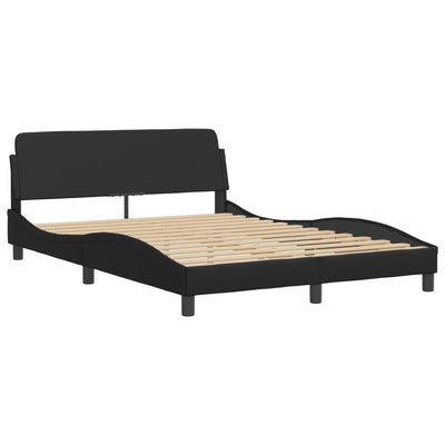 Bed Frame with LED Lights Black 120x200 cm Faux Leather