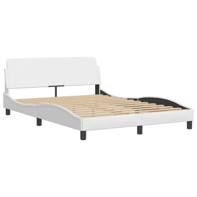 Bed Frame with LED Lights White 120x200 cm Faux Leather