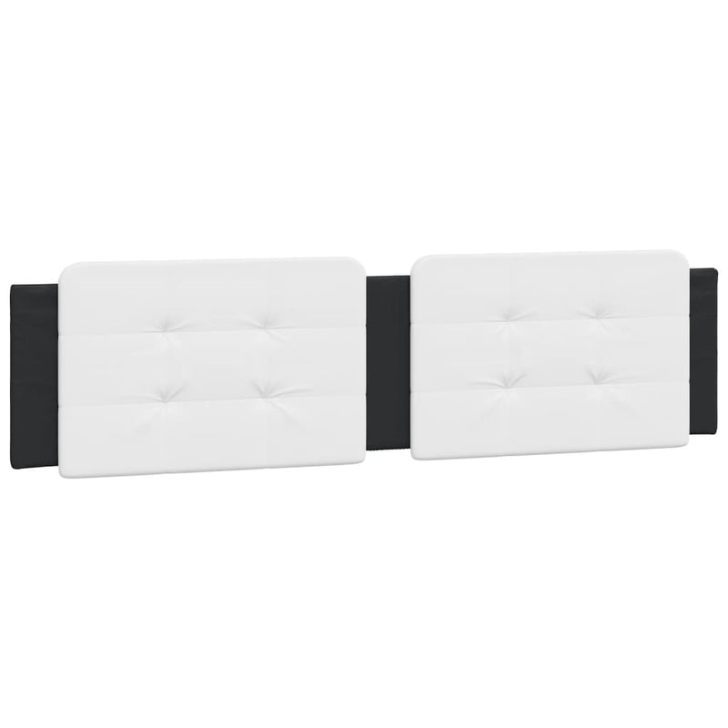 Bed Frame with LED Lights Black and White 200x200 cm Faux Leather