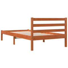 vidaXL Bed Frame | Wax Brown | Solid pine wood | Small Single | Durable 6
