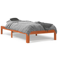vidaXL Bed Frame without Mattress Wax Brown 75x190 cm Small Single Solid Wood Pine 2