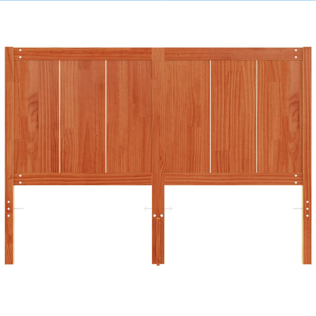 vidaXL Headboard Wax Brown 135 cm Solid Wood Pine 4