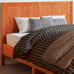 vidaXL Headboard Wax Brown 135 cm Solid Wood Pine 1