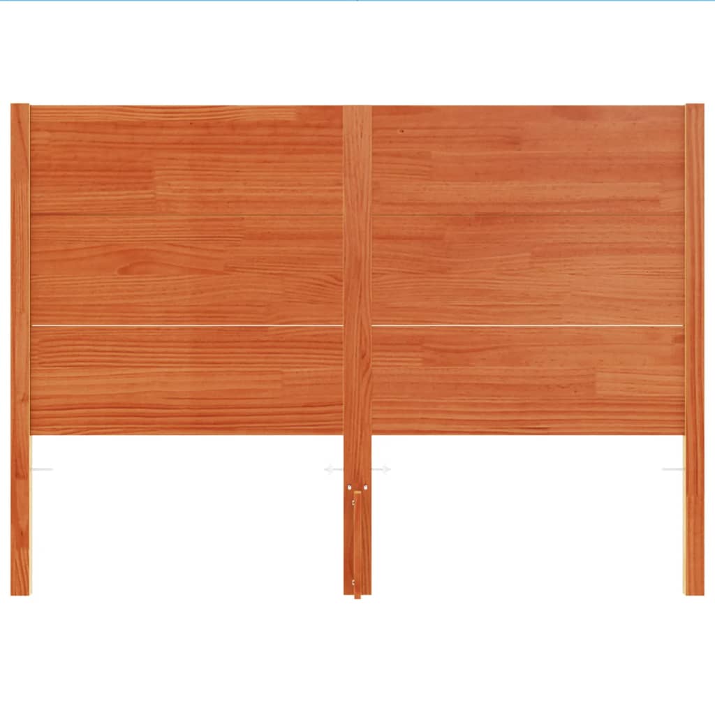 vidaXL Headboard Wax Brown 135 cm Solid Wood Pine 4