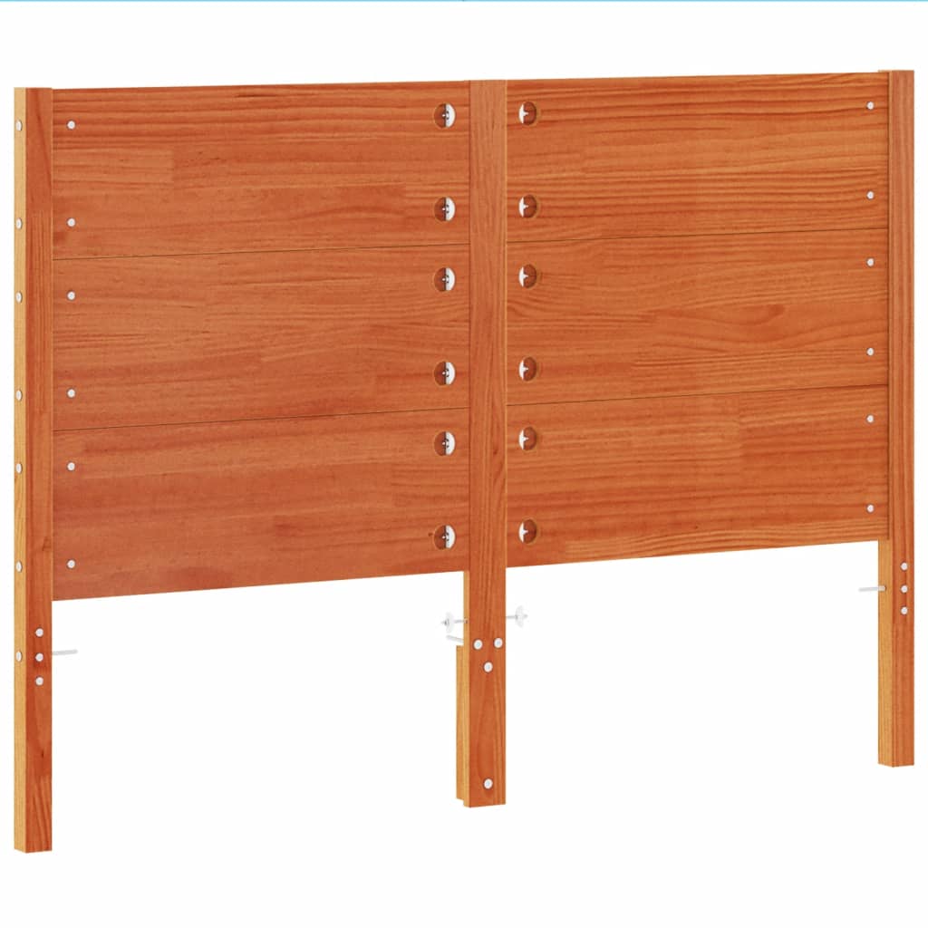 vidaXL Headboard Wax Brown 135 cm Solid Wood Pine 6