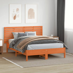 vidaXL Wall Headboard Brown 166x3x63 cm Solid Wood Pine 3
