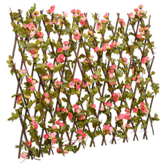 vidaXL Artificial Ivy Trellis Expandable Dark Pink 180x60 cm 1