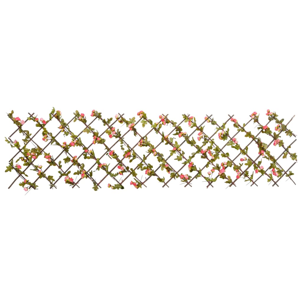 vidaXL Artificial Ivy Trellis Expandable Dark Pink 180x60 cm 3