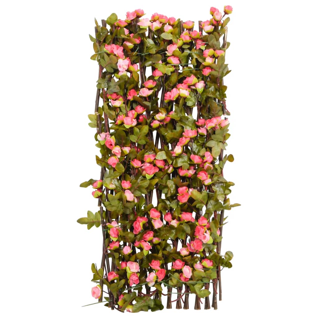 vidaXL Artificial Ivy Trellis Expandable Dark Pink 180x60 cm 4
