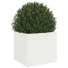 vidaXL Planter White 32x30x29 cm Steel 4