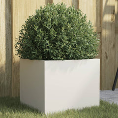 vidaXL Planter White 32x30x29 cm Steel 1