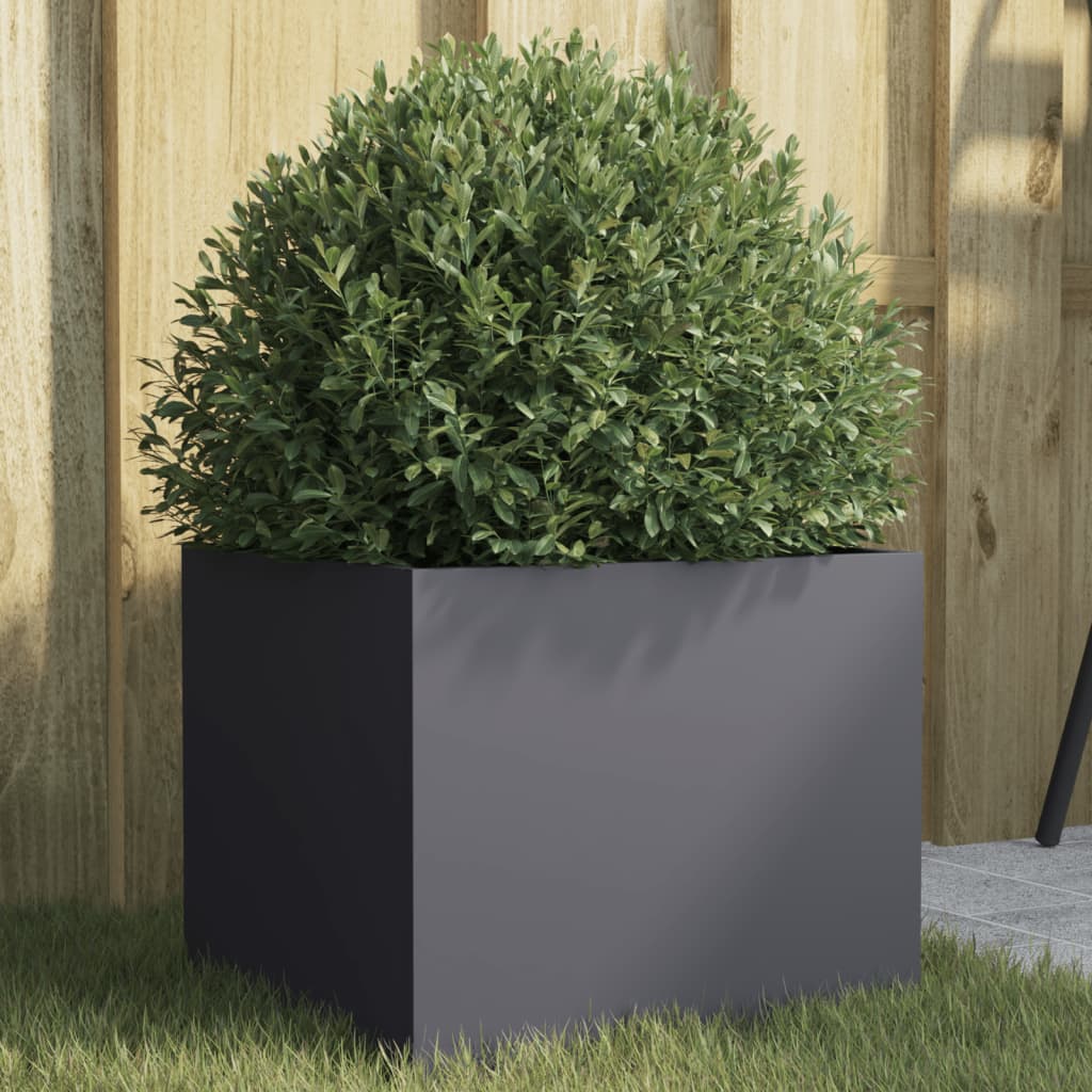 vidaXL Planter Anthracite 32x30x29 cm Steel 1