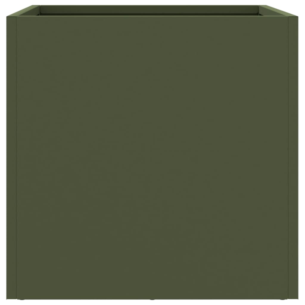 vidaXL Planter Olive Green 32x30x29 cm Steel 6