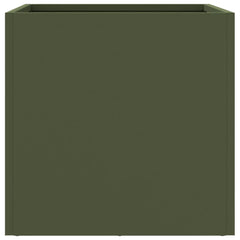 vidaXL Planter Olive Green 32x30x29 cm Steel 6