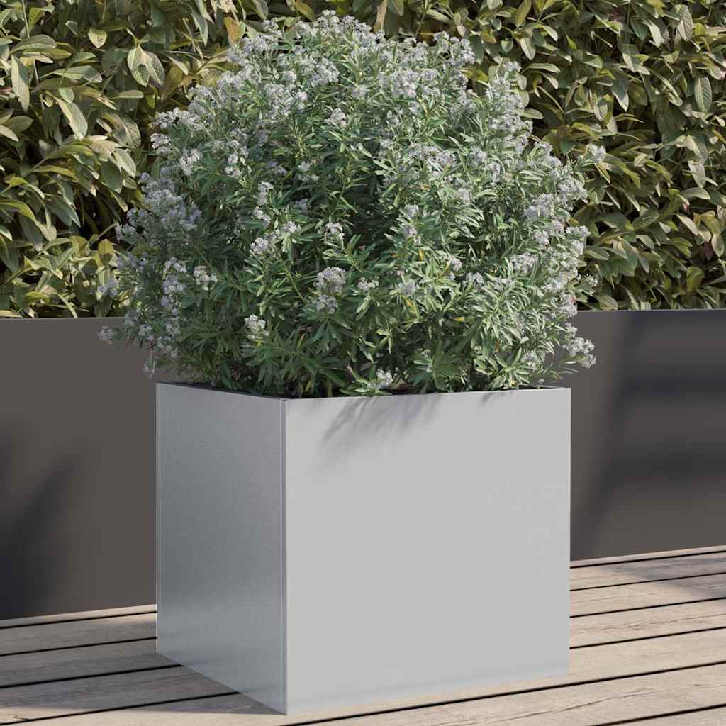 vidaXL Planter Silver 32x30x29 cm Galvanised Steel 1