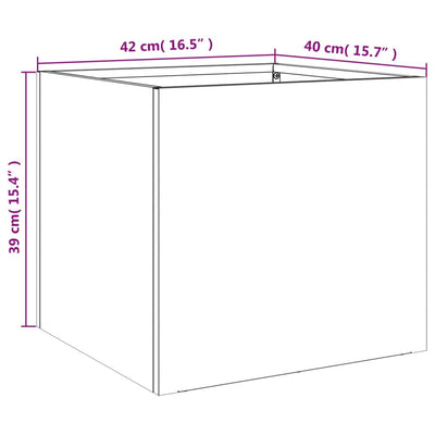 Planters 2 pcs Anthracite 42x40x39 cm Cold-rolled Steel