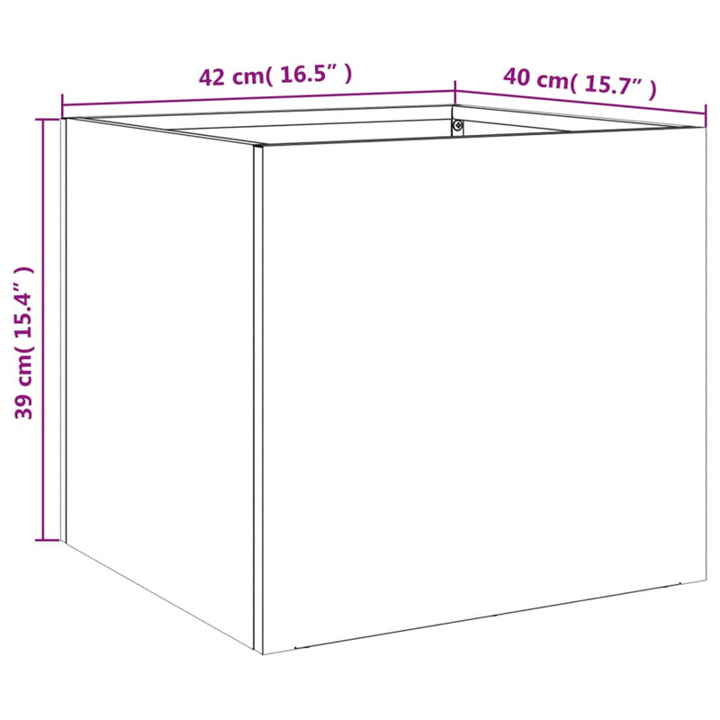 Planters 2 pcs Anthracite 42x40x39 cm Cold-rolled Steel