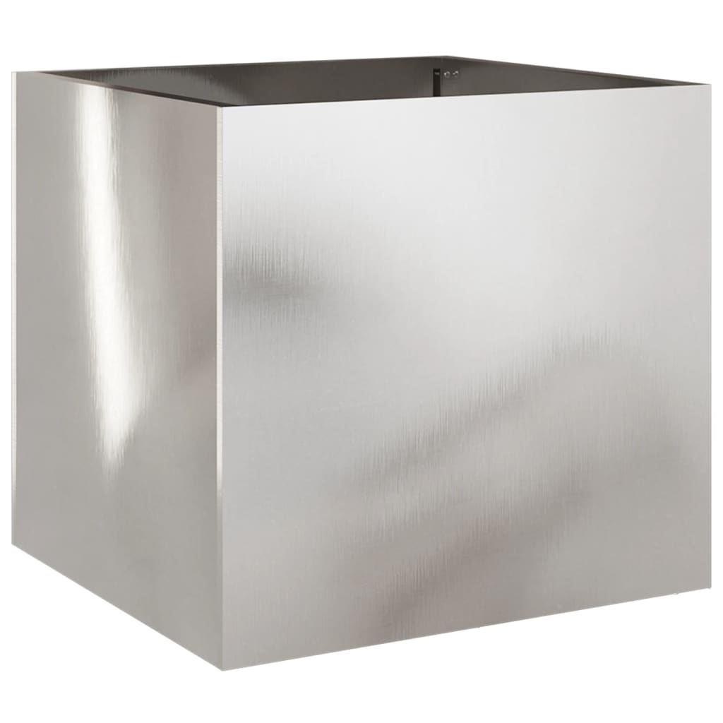 vidaXL Planter Silver 42x40x39 cm Stainless Steel 2