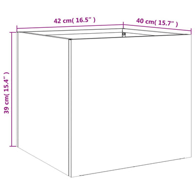 Planter Silver 42x40x39 cm Stainless Steel