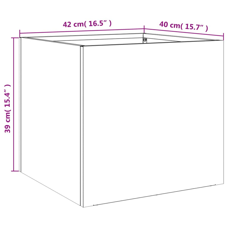 Planter Silver 42x40x39 cm Stainless Steel