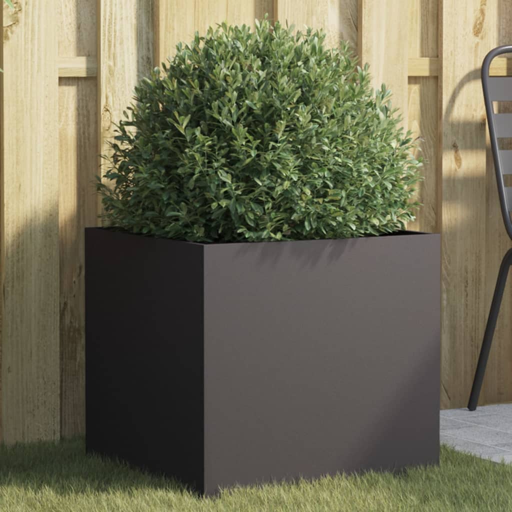 vidaXL Planter Black 49x47x46 cm Steel 1