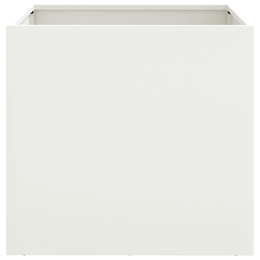 Planter Steel White Height 46 cm 49 cm
