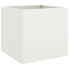 Planter Steel White Height 46 cm 49 cm