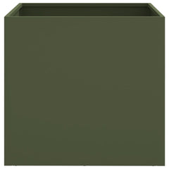 vidaXL Planters 2 pcs Olive Green 49x47x46 cm Steel 4