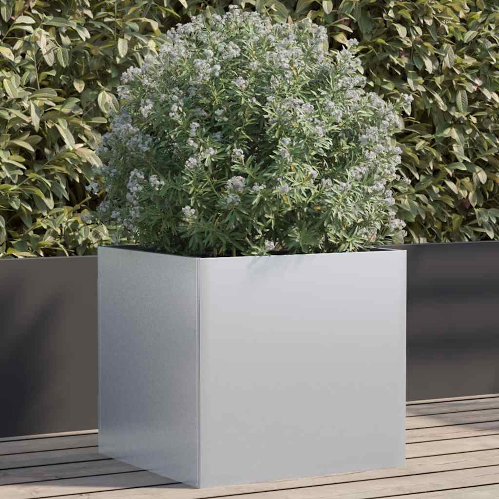 vidaXL Planter Silver 49x47x46 cm Galvanised Steel 1