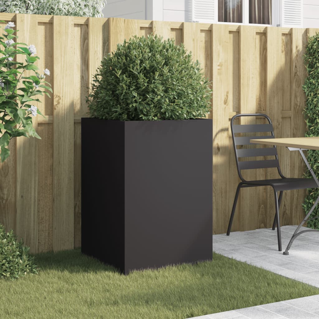 vidaXL Planter Black 52x48x75 cm Steel 3