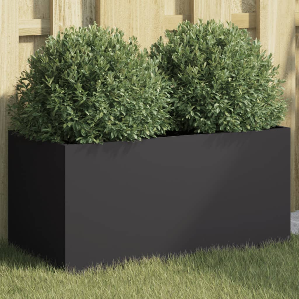 vidaXL Planter Black 62x30x29 cm Steel 1