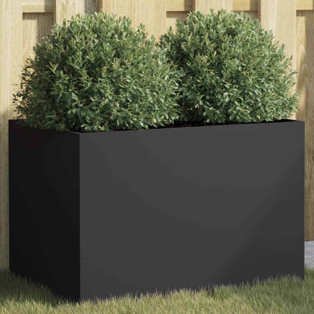 vidaXL Planter Black 62x40x39 cm Steel 1