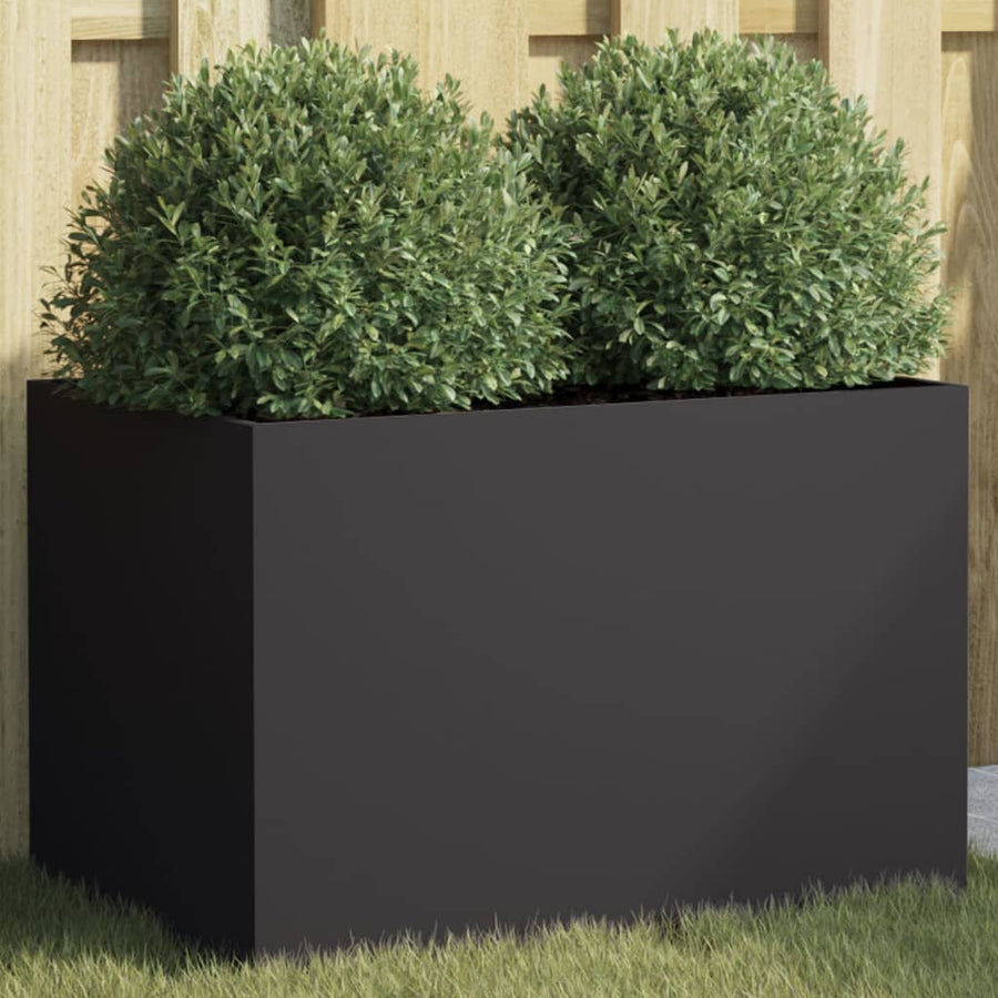 vidaXL Planter Black 62x40x39 cm Steel 1