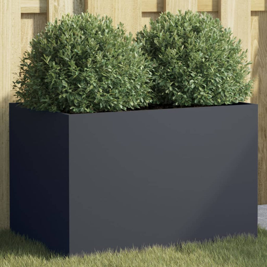 vidaXL Planter Anthracite 62x40x39 cm Steel 1