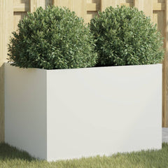Planter Steel White Height 46 cm 62 cm