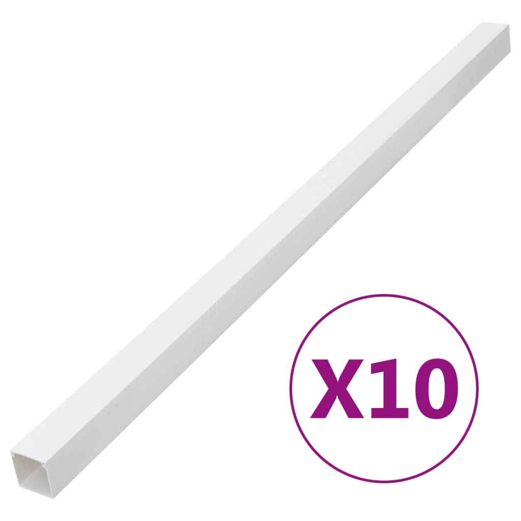 vidaXL Cable Trunking 40x40 mm 10 m PVC 1