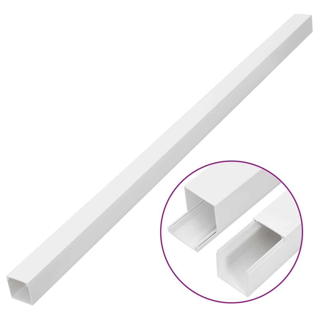 vidaXL Cable Trunking 40x40 mm 10 m PVC 3