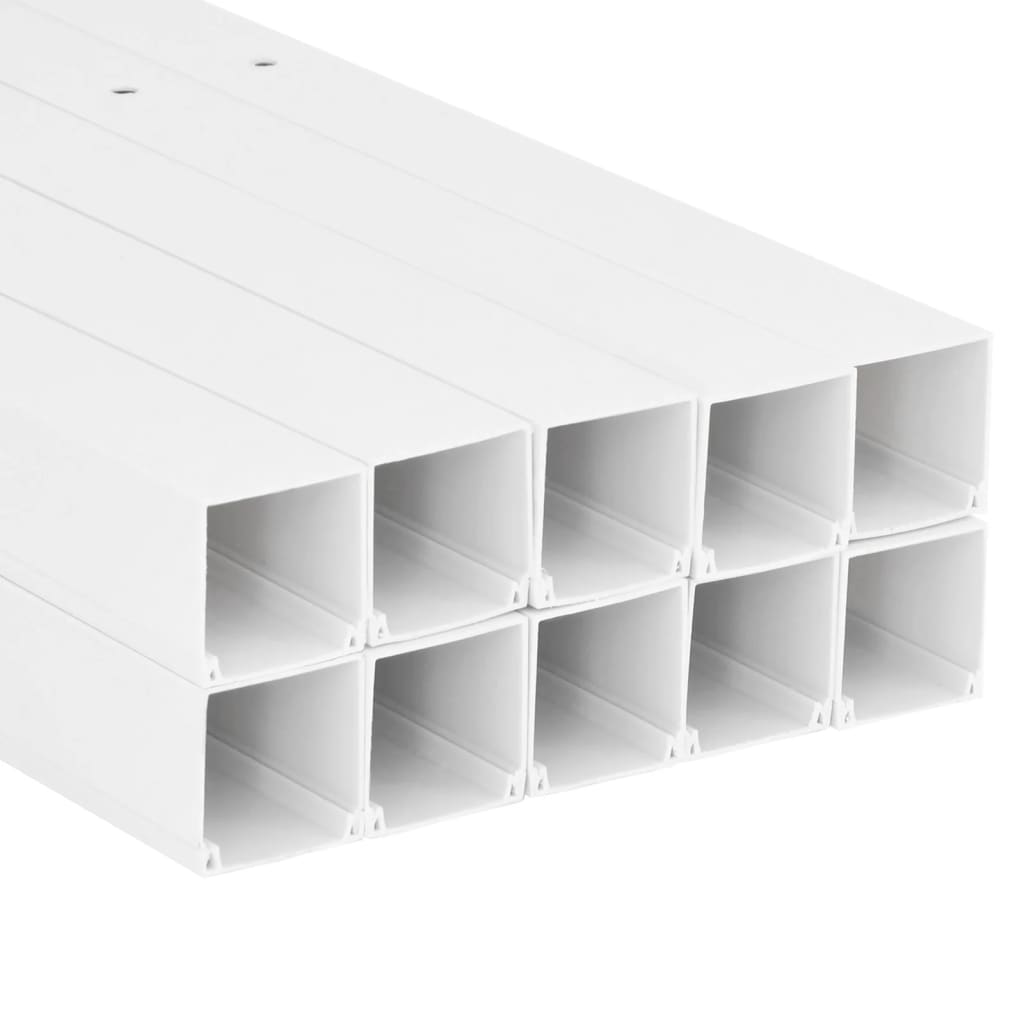 vidaXL Cable Trunking 40x40 mm 10 m PVC 5