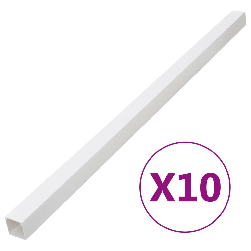 vidaXL Cable Trunking 100x60 mm 10 m PVC 1