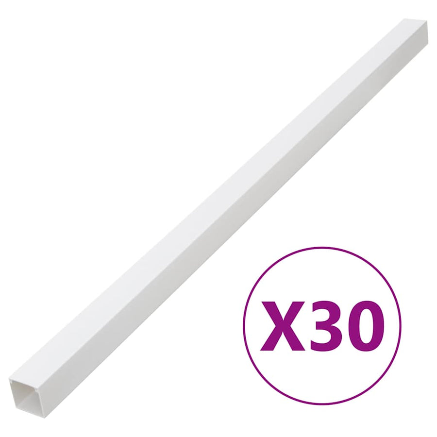 vidaXL Cable Trunking 40x25 mm 30 m PVC 1