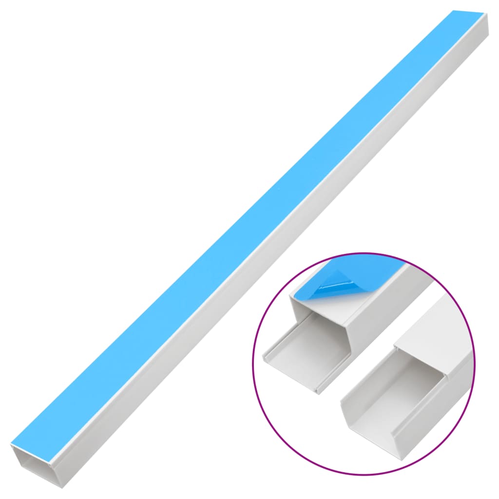 vidaXL Cable Trunking Self-Adhesive 50x25 mm 10 m PVC 3