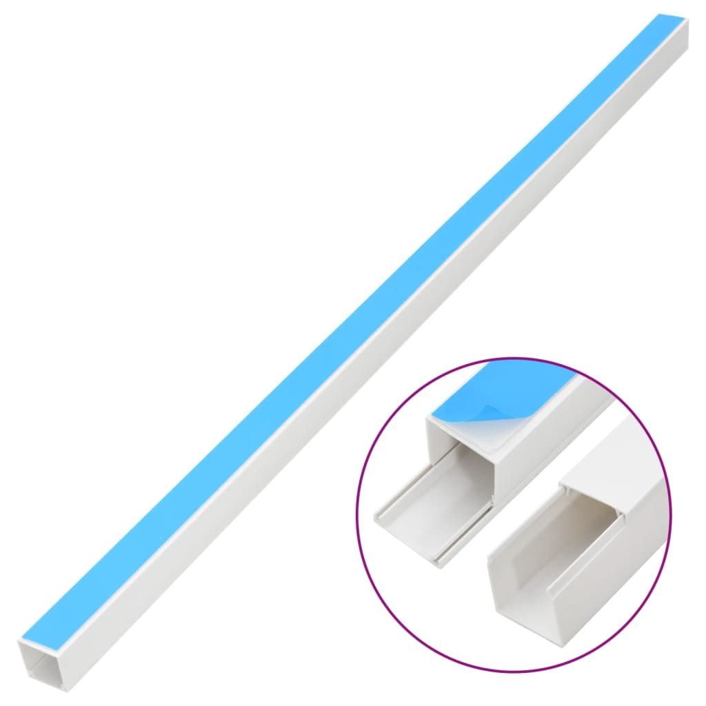 vidaXL Cable Trunking Self-Adhesive 30x15 mm 30 m PVC 3