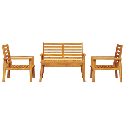 4 Piece Garden Lounge Set Solid Wood Acacia