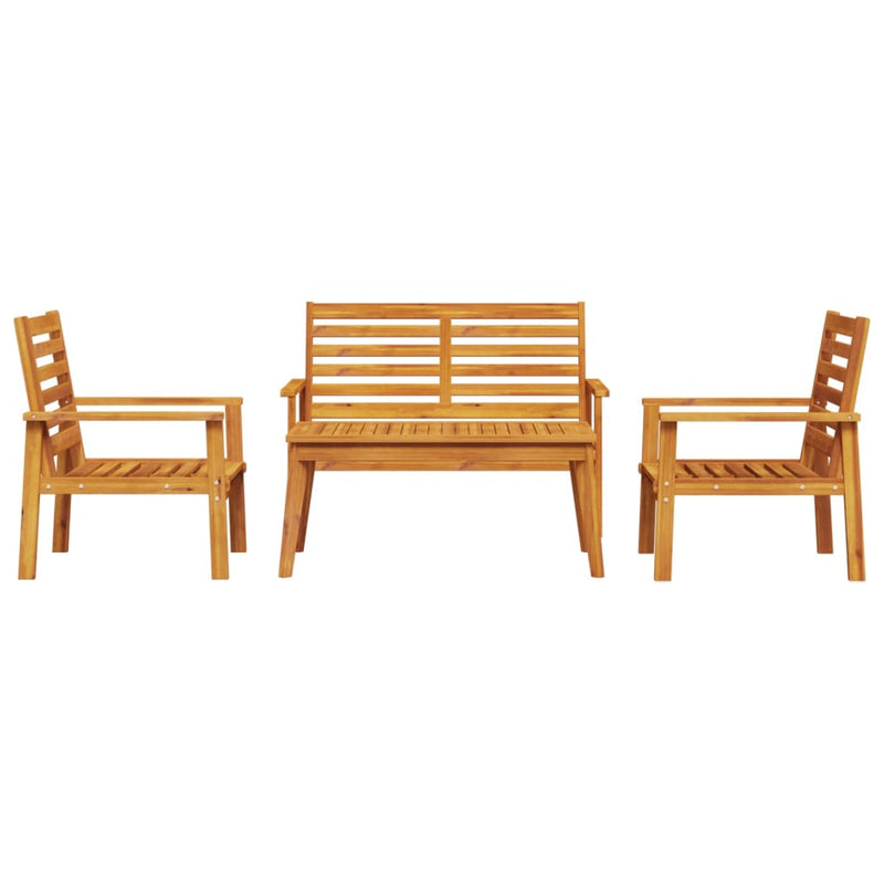 4 Piece Garden Lounge Set Solid Wood Acacia