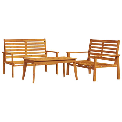 3 Piece Garden Lounge Set Solid Wood Acacia