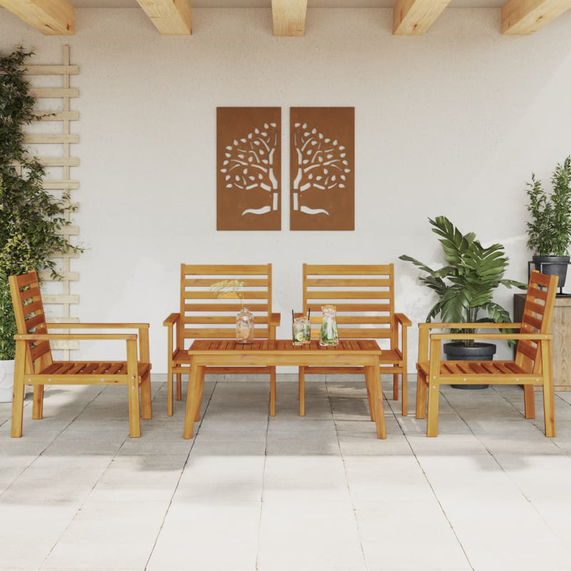 5 Piece Garden Lounge Set Solid Wood Acacia