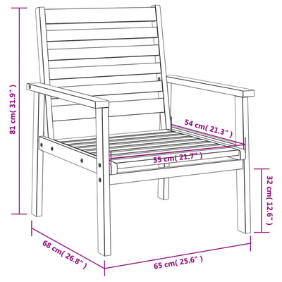 3 Piece Garden Lounge Set Solid Wood Acacia