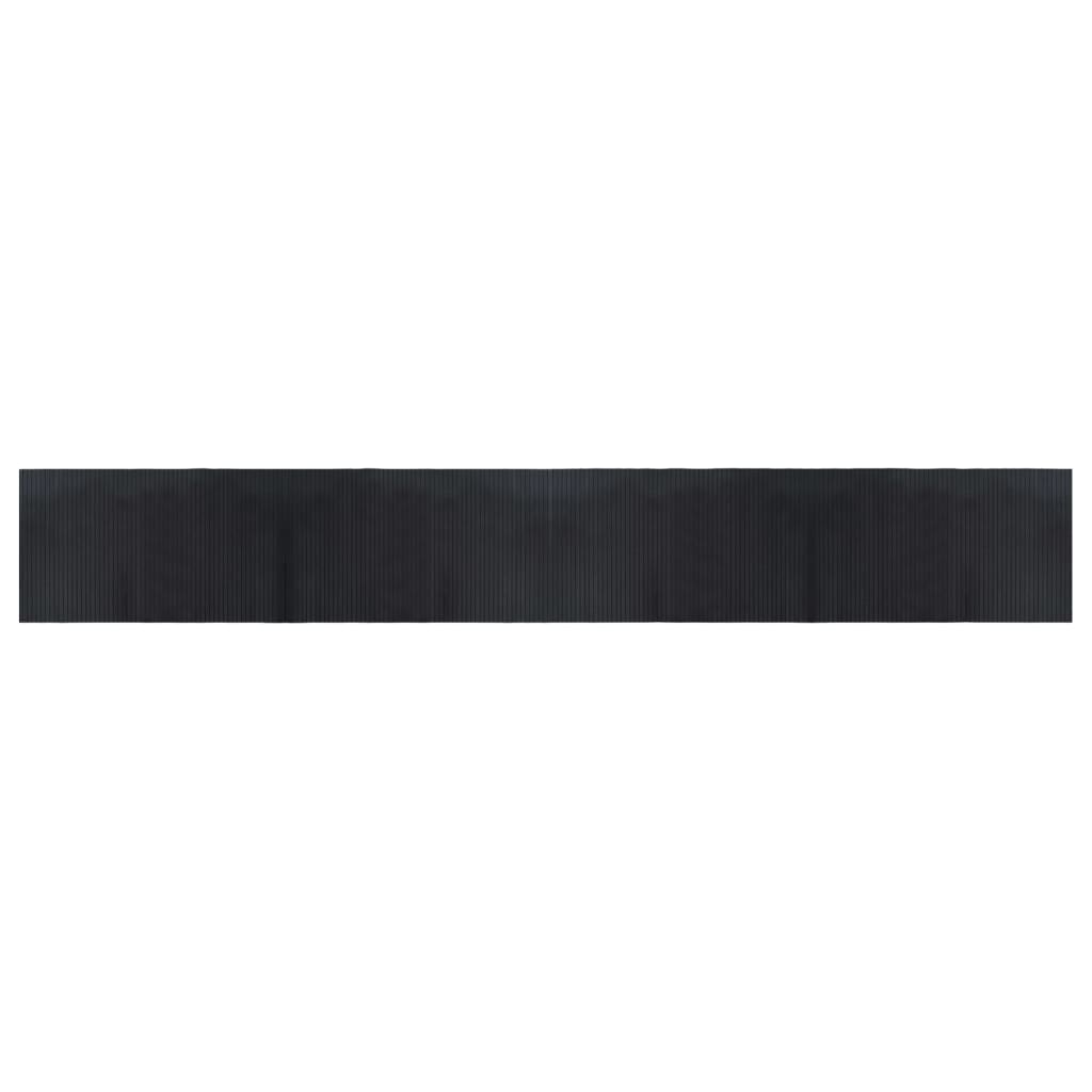 vidaXL Rug Rectangular Black 60x400 cm Bamboo 2