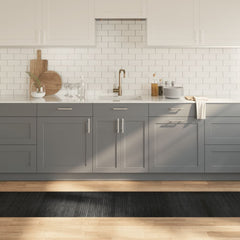 vidaXL Rug Rectangular Grey 60x500 cm Bamboo 1