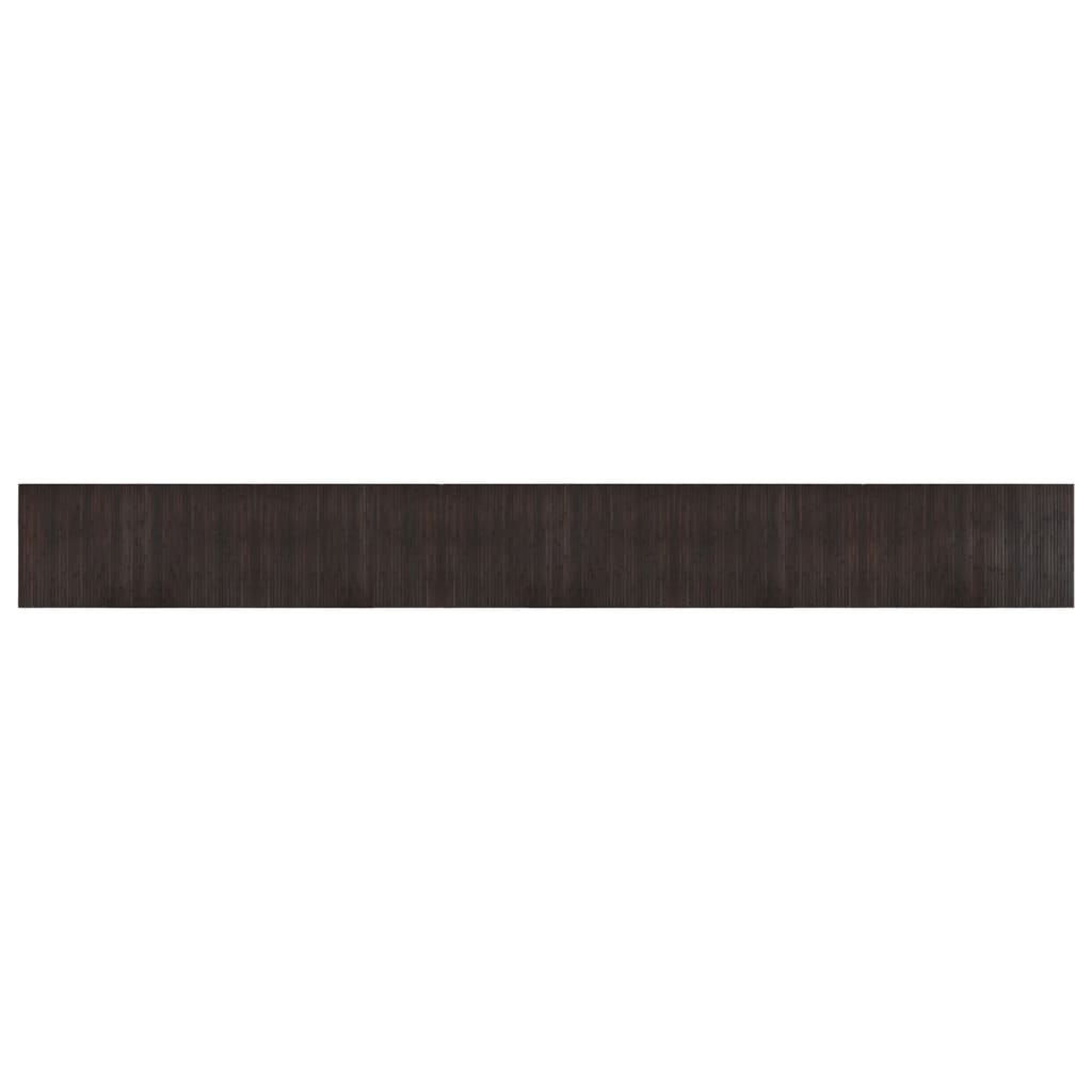 vidaXL Rug Rectangular Dark Brown 60x500 cm Bamboo 2